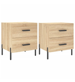 Tables de chevet 2 pcs chêne sonoma 40x35x47,5 cm