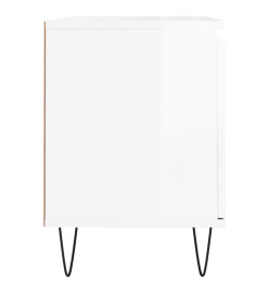 Meuble TV blanc brillant 104x35x50 cm bois d'ingénierie