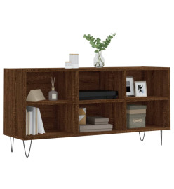 Meuble TV chêne marron 103,5x30x50 cm bois d'ingénierie