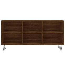 Meuble TV chêne marron 103,5x30x50 cm bois d'ingénierie