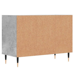 Meuble TV gris béton 69,5x30x50 cm bois d'ingénierie