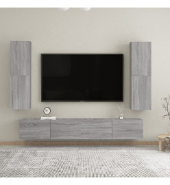 Meubles TV muraux 2 pcs Sonoma gris 30,5x30x110 cm