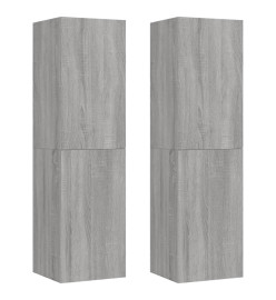 Meubles TV muraux 2 pcs Sonoma gris 30,5x30x110 cm