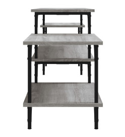 Meuble TV sonoma gris 197x35x52 cm Bois d'ingénierie