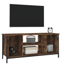 Meuble TV chêne fumé 102x35x45 cm bois d'ingénierie