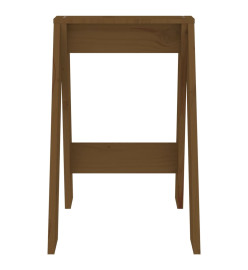 Tabourets lot de 2 marron miel 40x40x60 cm bois massif de pin