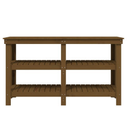 Banc de travail Marron miel 142,5x50x80 cm Bois de pin massif