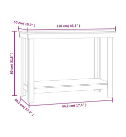 Banc de travail Marron miel 110x50x80 cm Bois de pin massif