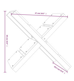 Porte-bûches Blanc 47x39,5x48 cm Bois massif de pin