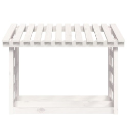 Support pour bois de chauffage Blanc 108x64,5x78 cm Bois de pin