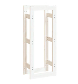 Support pour bois de chauffage Blanc 41x25x100 cm Bois de pin