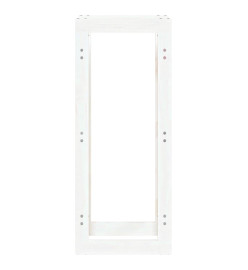 Support pour bois de chauffage Blanc 41x25x100 cm Bois de pin