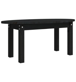 Table basse Noir 80x40x35 cm Bois massif de pin