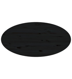 Table basse Noir 80x40x35 cm Bois massif de pin