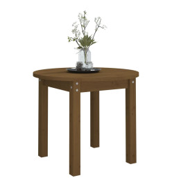 Table basse Marron miel Ø 55x45 cm Bois massif de pin