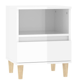 Tables de chevet 2 pcs Blanc brillant 40x35x50 cm