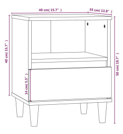 Tables de chevet 2 pcs Blanc brillant 40x35x50 cm