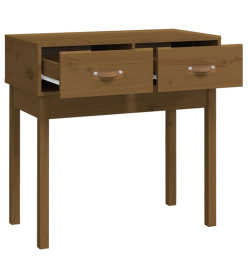 Table console Marron miel 76,5x40x75 cm Bois massif de pin