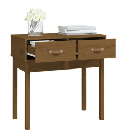 Table console Marron miel 76,5x40x75 cm Bois massif de pin