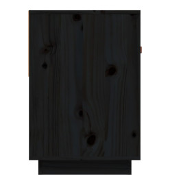 Meuble TV Noir 90x40x60 cm Bois de pin massif