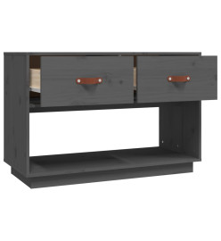 Meuble TV Gris 90x40x60 cm Bois de pin massif