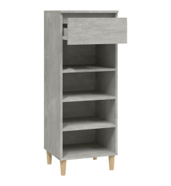 Armoire à chaussures Gris béton 40x36x105 cm Bois d'ingénierie