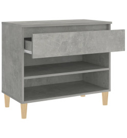 Armoire à chaussures Gris béton 70x36x60 cm Bois d'ingénierie