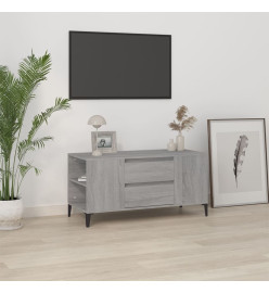 Meuble TV Sonoma gris 102x44,5x50 cm Bois d'ingénierie