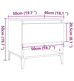 Tables d'appoint 2 pcs Chêne marron 50x46x50 cm Bois ingénierie