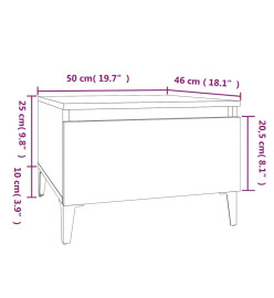 Tables d'appoint 2 pcs Chêne sonoma 50x46x35 cm Bois ingénierie