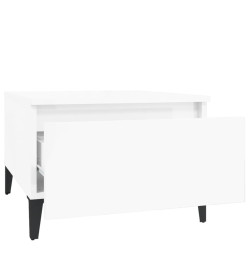 Tables d'appoint 2pcs Blanc brillant 50x46x35cm Bois ingénierie