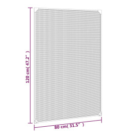 Moustiquaire magnétique pour fenêtres blanc 80x120 cm