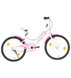 Vélo pour enfants 20 pouces Rose et blanc