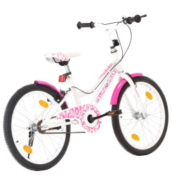 Vélo pour enfants 20 pouces Rose et blanc