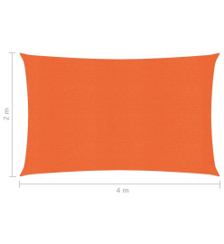 Voile d'ombrage 160 g/m² Orange 2x4 m PEHD