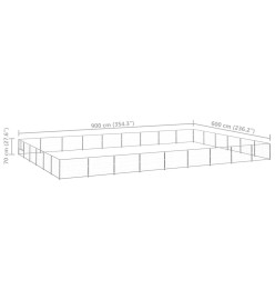 Chenil Argenté 54 m² Acier