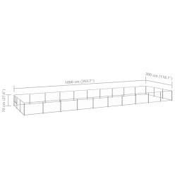 Chenil Argenté 30 m² Acier