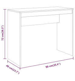 Bureau Sonoma gris 90x40x72 cm Bois d'ingénierie