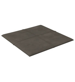 Panneaux muraux 12 pcs Gris foncé 30x30 cm Velours 1,08 m²