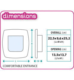 Ferplast Chatière manuelle à 4 voies Swing 5T Blanc 72103011