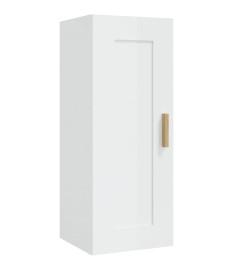 Armoire murale Blanc brillant 35x34x90 cm Bois d'ingénierie