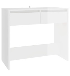 Table console Blanc brillant 89x41x76,5 cm Acier