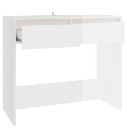 Table console Blanc brillant 89x41x76,5 cm Acier