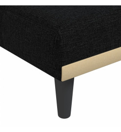 Chaise longue noir tissu