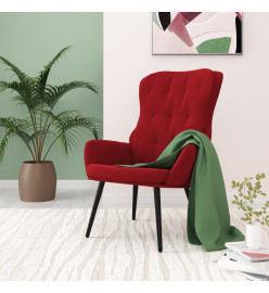 Chaise de relaxation Rouge bordeaux Velours