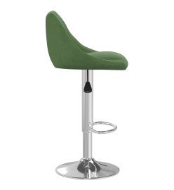 Tabourets de bar lot de 2 vert foncé velours