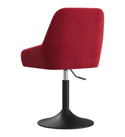 Tabouret de bar Rouge bordeaux Velours