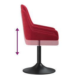 Tabouret de bar Rouge bordeaux Velours