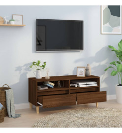 Meuble TV chêne marron 100x34,5x44,5 cm bois d'ingénierie