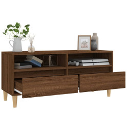 Meuble TV chêne marron 100x34,5x44,5 cm bois d'ingénierie